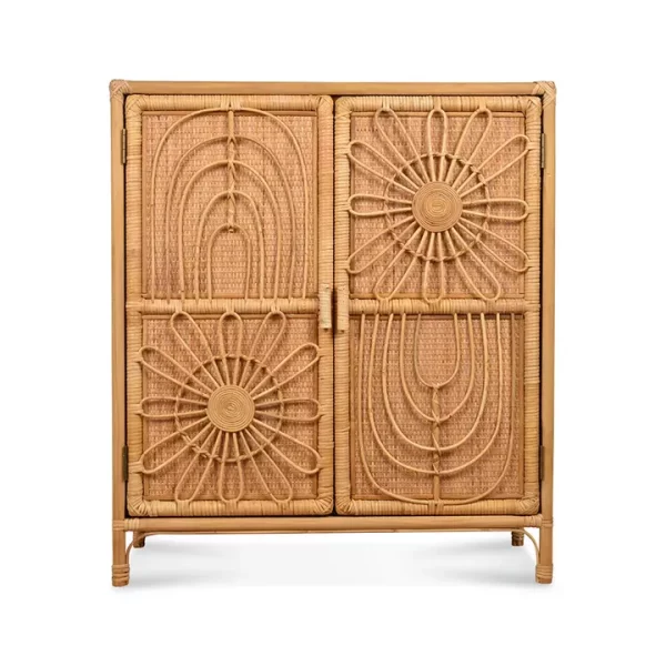 Commode Marguerite - rotin, bambou