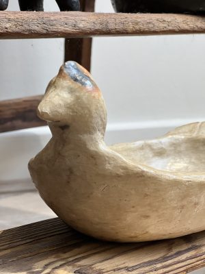 Poterie coupe oiseau – terre cuite, beige