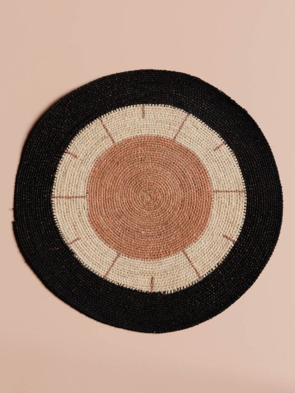 Set de table ethnique - terracotta, rond