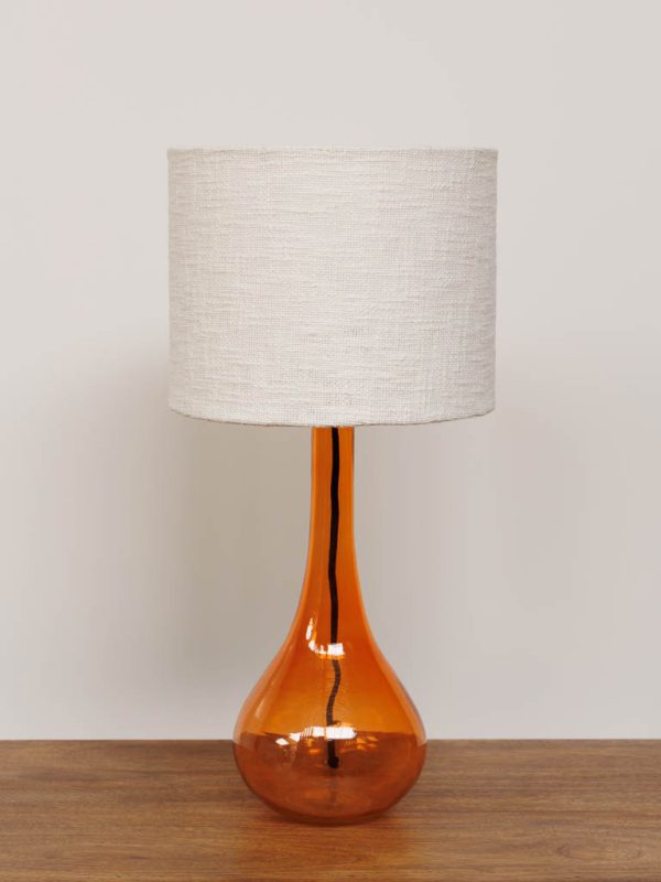 Lampe à poser Magic - Jute naturelle, verre orange – Image 2
