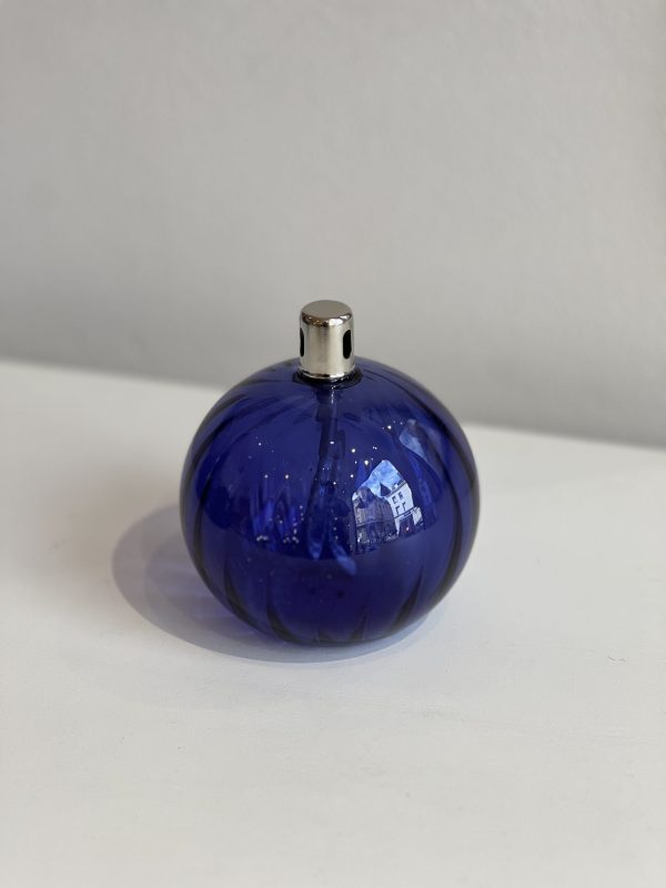 Lampe à huile Sphère – bleu Majorelle, S