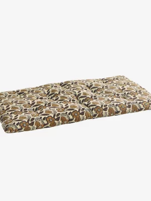 Matelas imprimé au block – sable, marron, moutarde