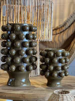 Grand vase Grappa – grès, kaki