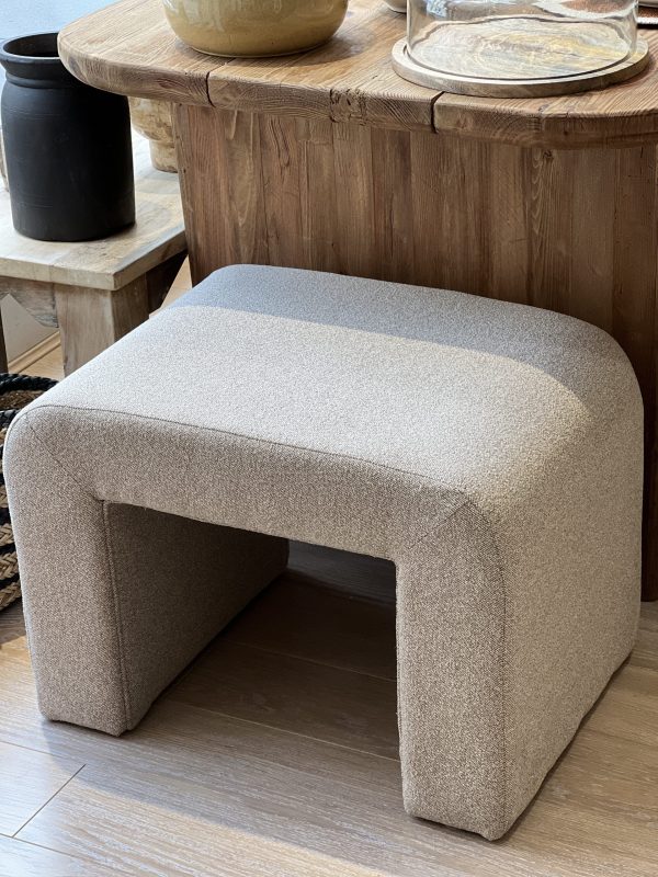 Tabouret en tissu - beige – Image 2