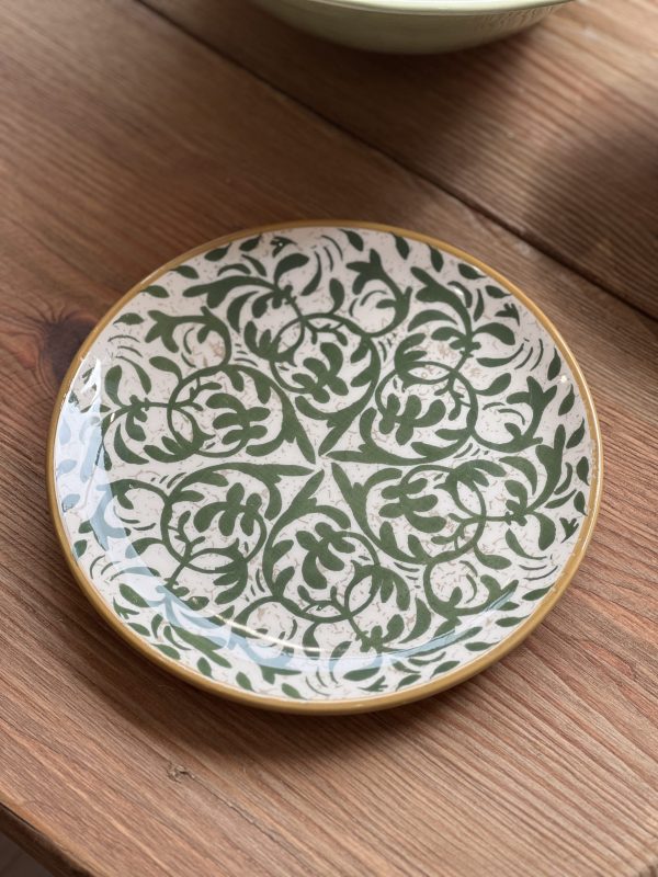 Assiette à dessert Héraclée – grès, vert – Image 2