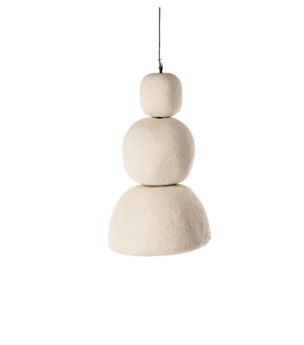 Grande suspension Papivol - papier maché, écru