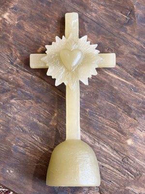 Croix cœur de lumière – lin cire