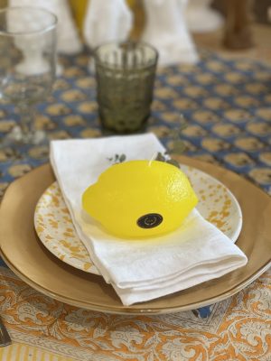 Bougie Citron en cire – jaune