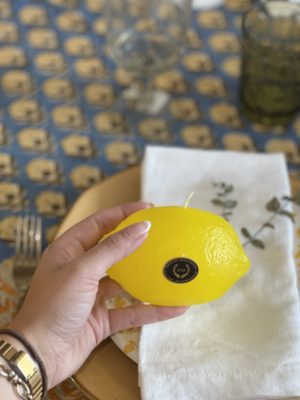 Bougie Citron en cire – jaune