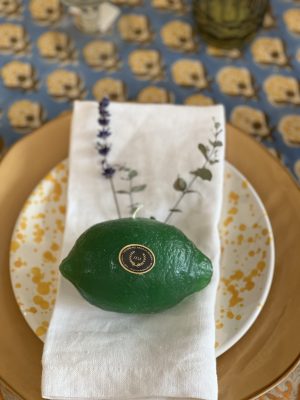 Bougie Citron en cire – vert