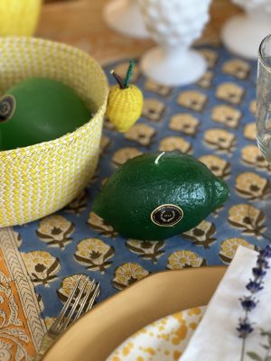 Bougie Citron en cire – vert