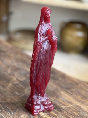 Vierge Notre-Dame en cire – bordeau