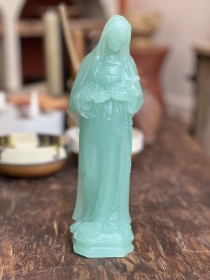 Sainte Rita en cire – celadon