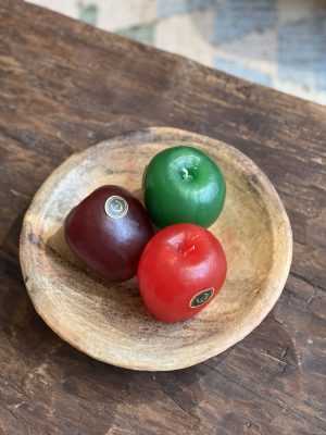 Bougie Pomme en cire – rouge