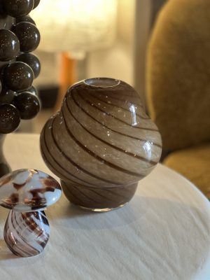 Vase spirale – verre, brun