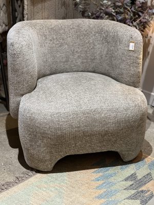 Fauteuil Nazare – velours, gris