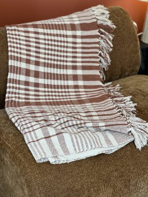 Plaid - coton, canelle
