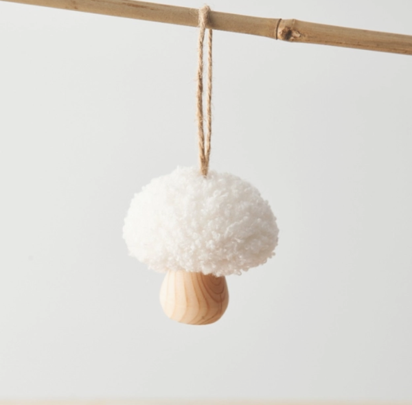 Petit champignon bouclette - bois, blanc – Image 3