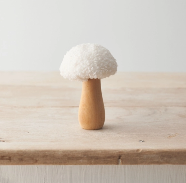 Champignon bouclette - bois, blanc – Image 5