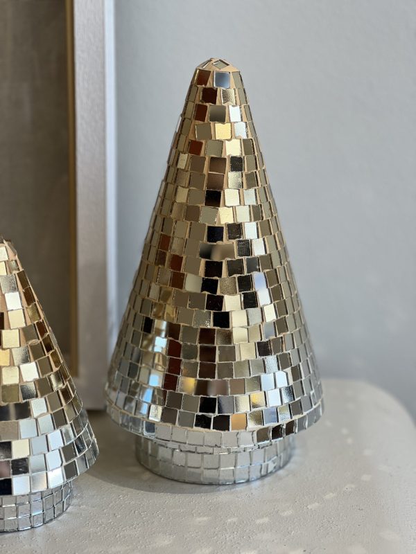 Sapin disco large – doré, verre