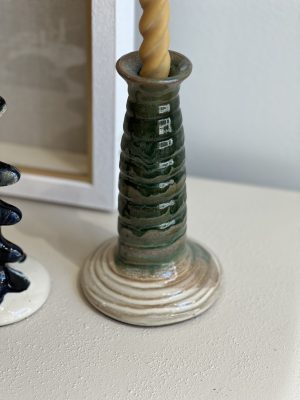 Bougeoir Thèbes – céramique, vert