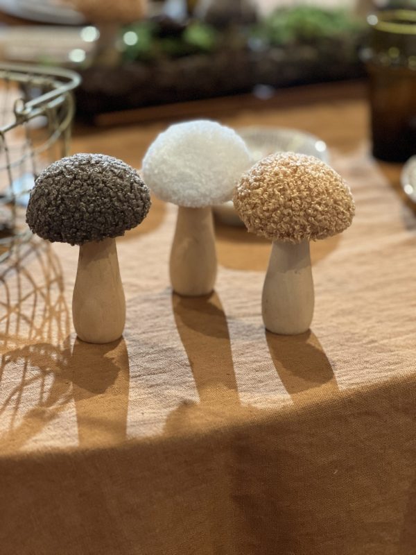 Champignon bouclette - bois, orange – Image 3
