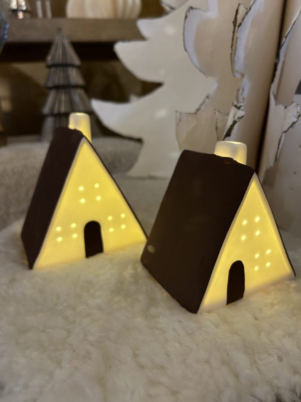 Lot de maison led - porcelaine, marron – Image 2