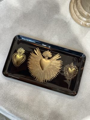 Vide poche ex-voto – fer, noir et doré