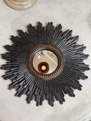 Miroir convexe – résine, noir