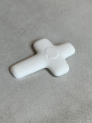 Croix arbre de vie – albâtre, blanc