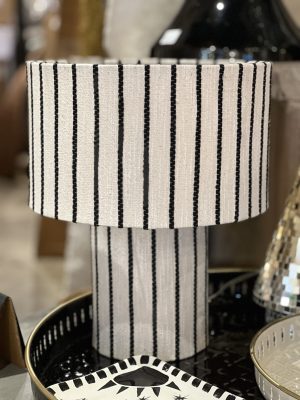 Lampe de chevet Zebra – blanc et noir, M