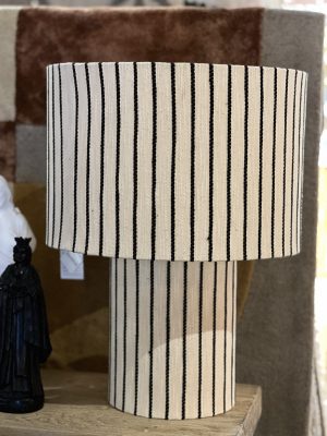 Lampe de chevet Zebra – blanc et noir, L