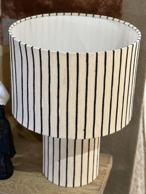 Lampe de chevet Zebra – blanc et noir, L