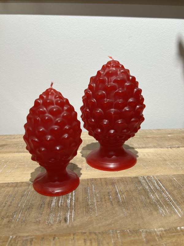 Bougie pigna – cire, rouge – Image 2