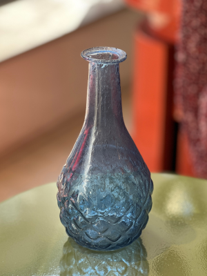 Petit vase – verre recyclé, bleu