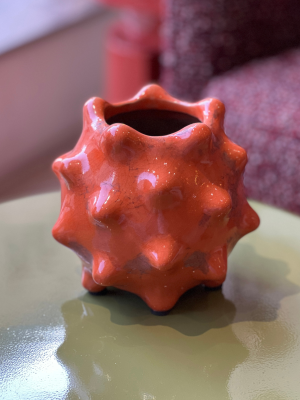 Petit vase pointu - céramique, orange