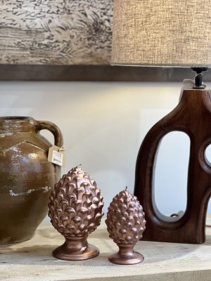 Bougie pigna petit – cire, rose gold
