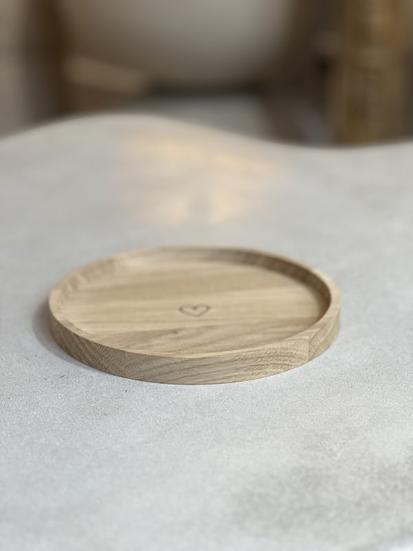 Mini plateau cœur - bois – Image 2
