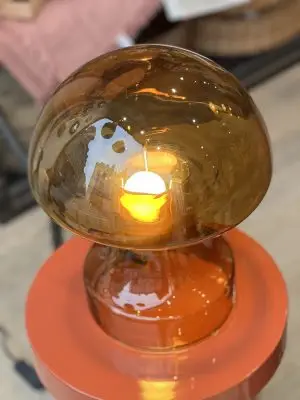 Lampe de table – verre, ambre