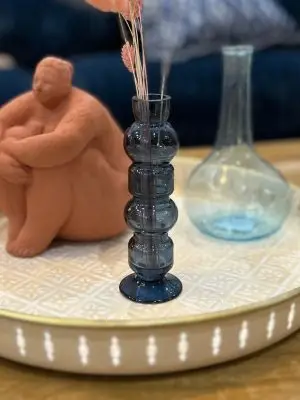Vase Long – verre, bleu