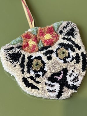 Décoration murale mini tête – Tigre fleurs