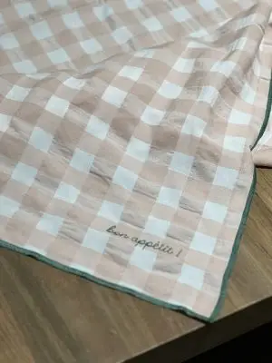 Nappe vichy – coton, rose