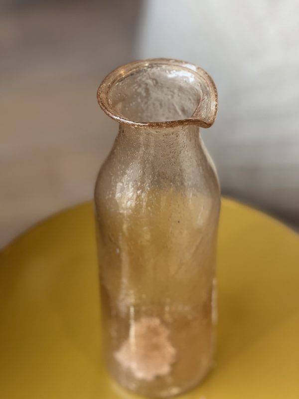 Long vase vintage - verre, rose – Image 2