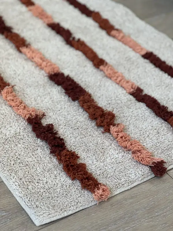 Tapis de couloir - coton, blanc/orange – Image 4