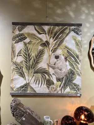Toile « Ouistiti feuilles » – 120x120cm