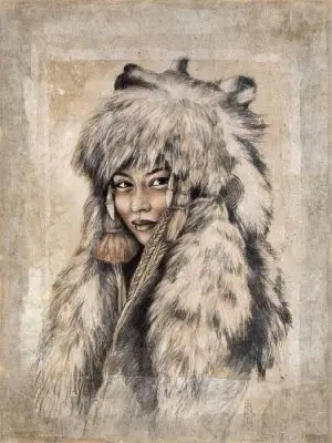 Toile « La Louve »– Collection Stéphanie Ledoux, 90x120cm