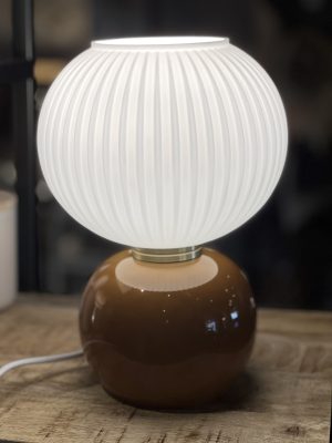 Lampe adonis – marron et blanc