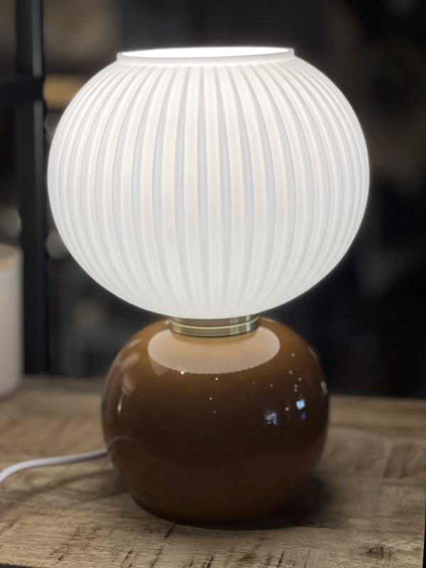 Lampe adonis - marron et blanc