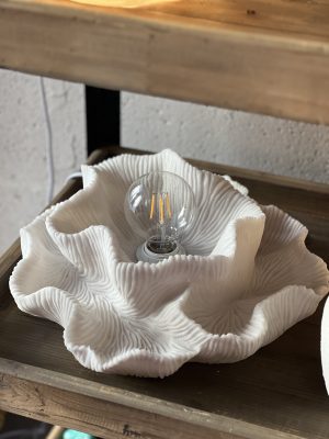 Applique corail – résine, blanc