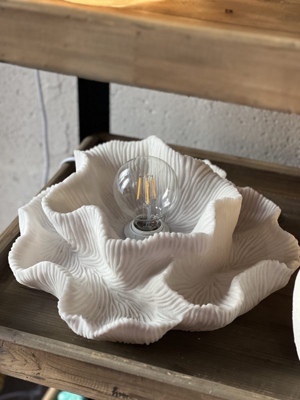 Applique corail - résine, blanc